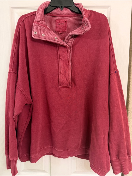 aerie Sweaters - aerie Women's Zip-Up Pullover Sweater - Deep Rose